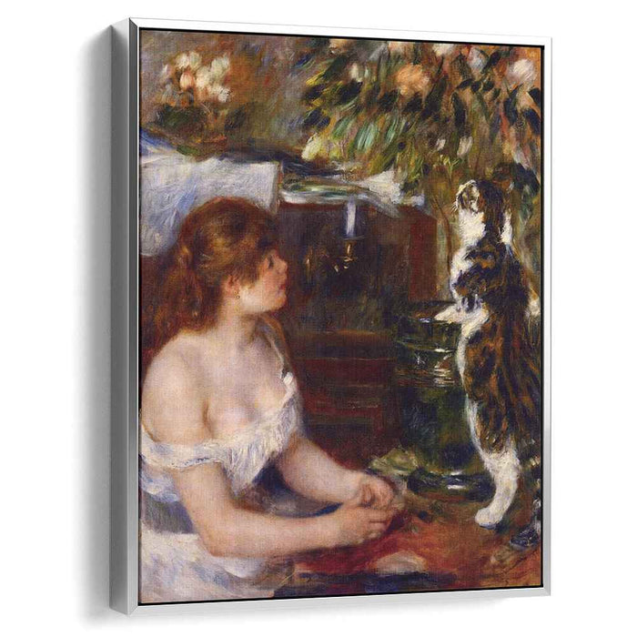 Girl and Cat (1882) by Pierre-Auguste Renoir