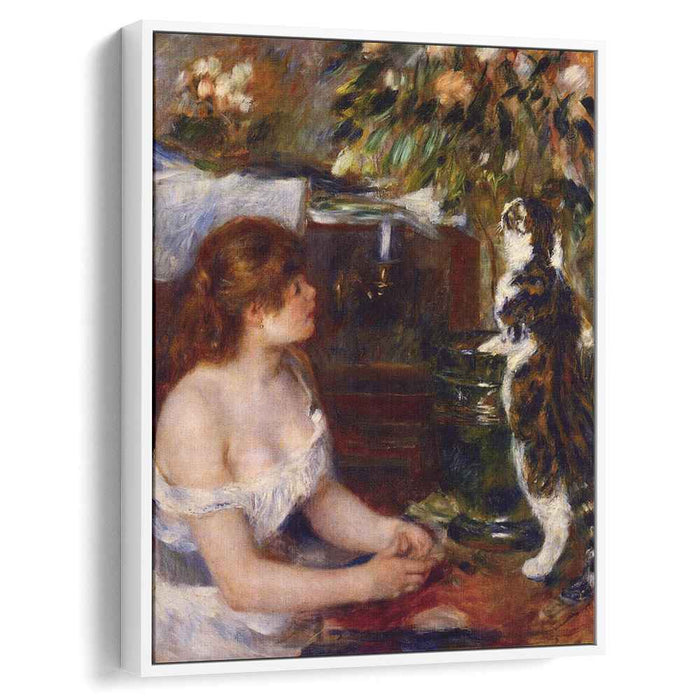 Girl and Cat (1882) by Pierre-Auguste Renoir