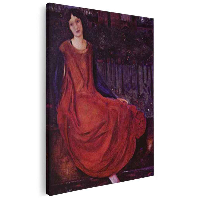 Girl and Goldfish (1861) by Edward Burne-Jones