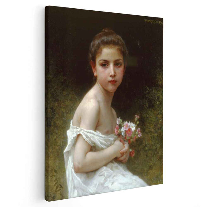 Girl bouquet (1896) by William-Adolphe Bouguereau