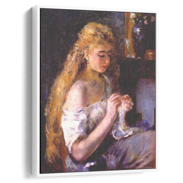 Girl crocheting (1875) by Pierre-Auguste Renoir