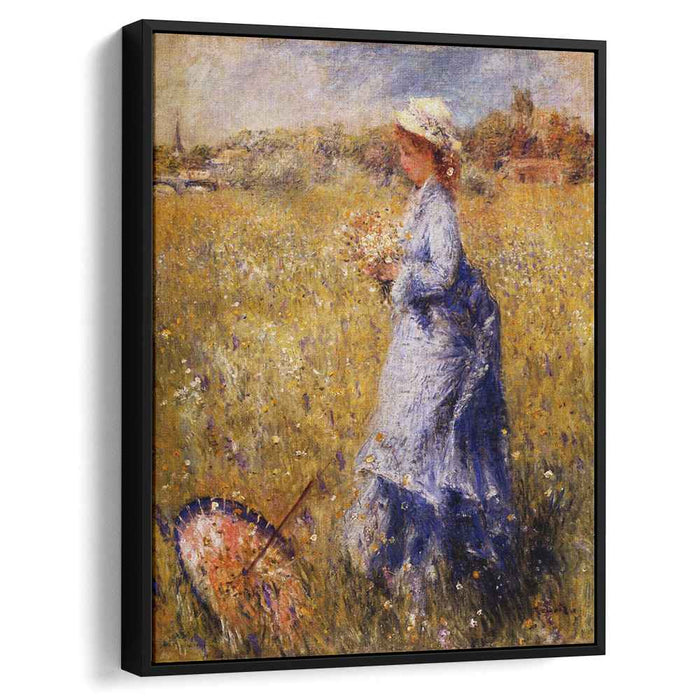 Girl Gathering Flowers (1872) by Pierre-Auguste Renoir