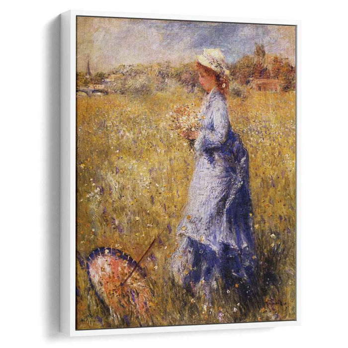 Girl Gathering Flowers (1872) by Pierre-Auguste Renoir
