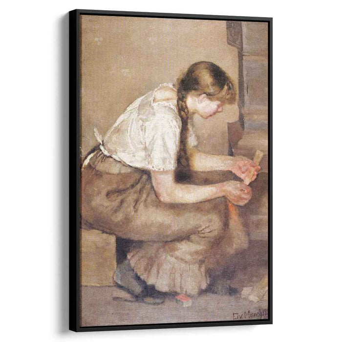 Girl Kindling a Stove (1883) by Edvard Munch