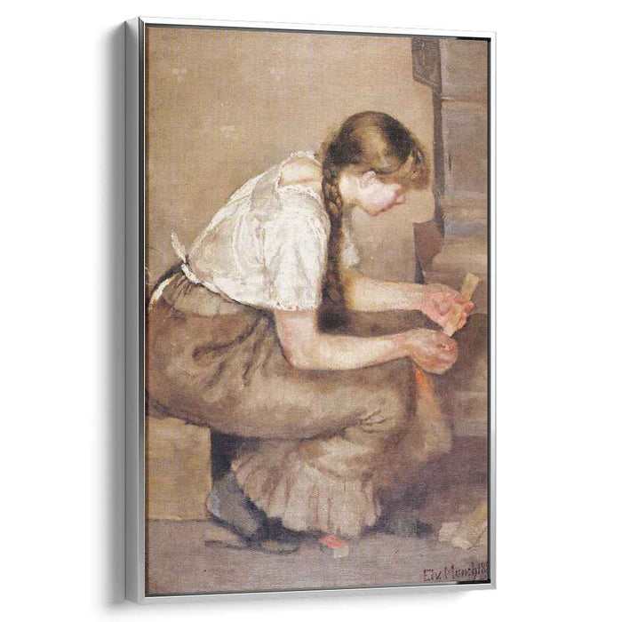 Girl Kindling a Stove (1883) by Edvard Munch