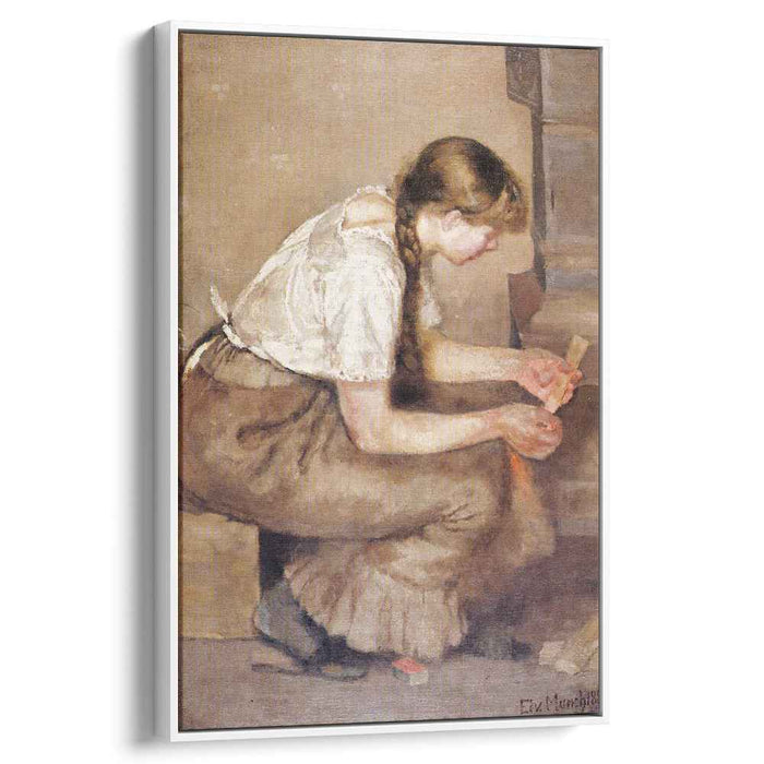 Girl Kindling a Stove (1883) by Edvard Munch