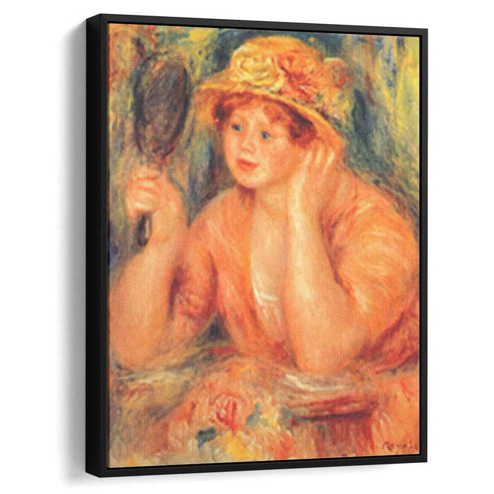 Girl looking into a mirror (1912) by Pierre-Auguste Renoir