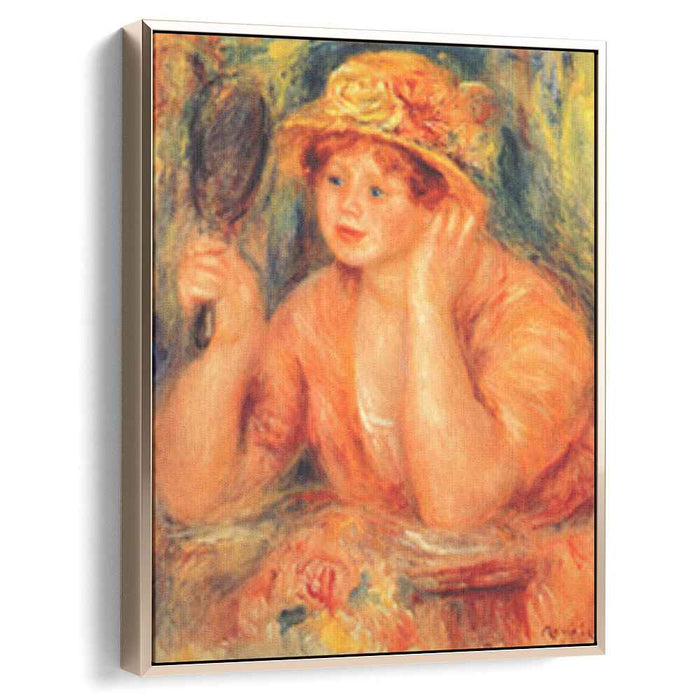 Girl looking into a mirror (1912) by Pierre-Auguste Renoir