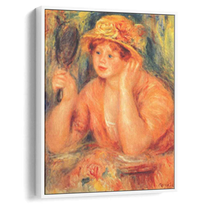 Girl looking into a mirror (1912) by Pierre-Auguste Renoir