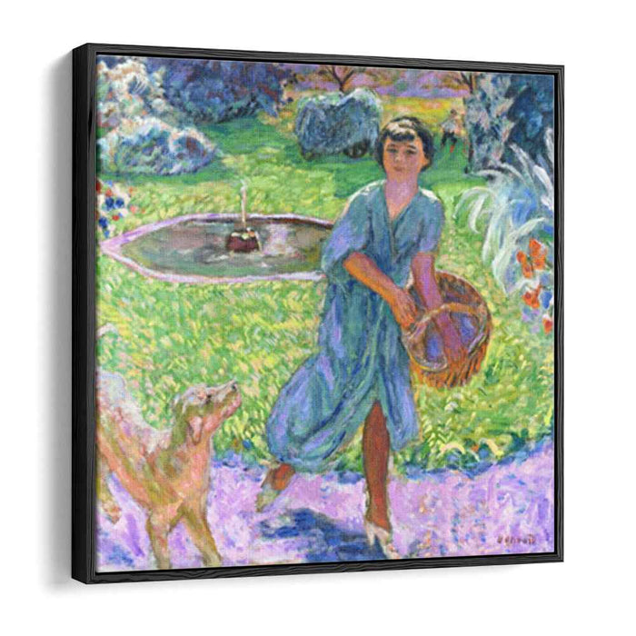 Girl Playing with a Dog (Vivette Terrasse) (1913) by Pierre Bonnard