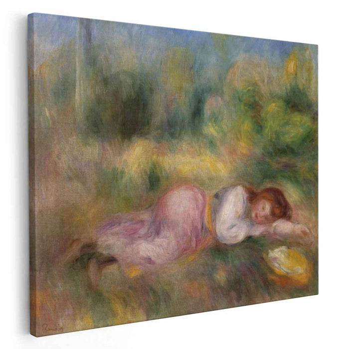 Girl Streched out on the Grass (1890) by Pierre-Auguste Renoir