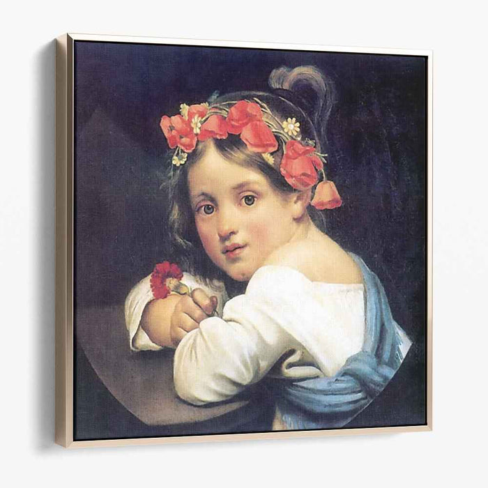 Girl wearing the poppy wreath (1819) by Orest Kiprensky