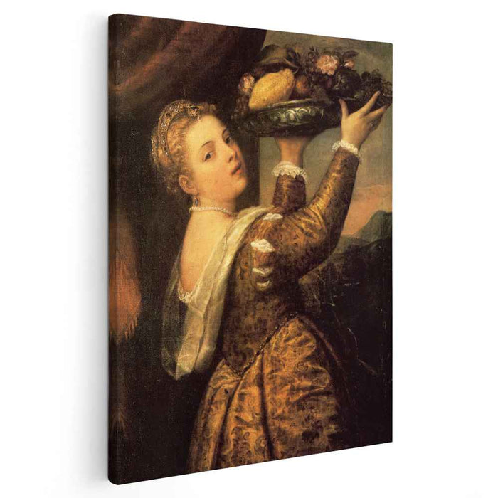 Girl with a Basket of Fruits (Lavinia) (1558) by Titian