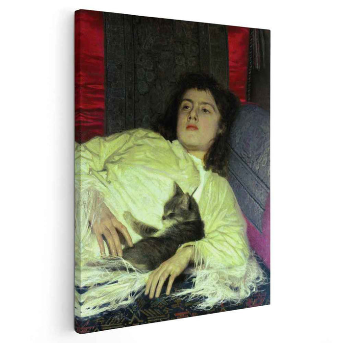 Girl with a Cat (1882) by Ivan Kramskoy
