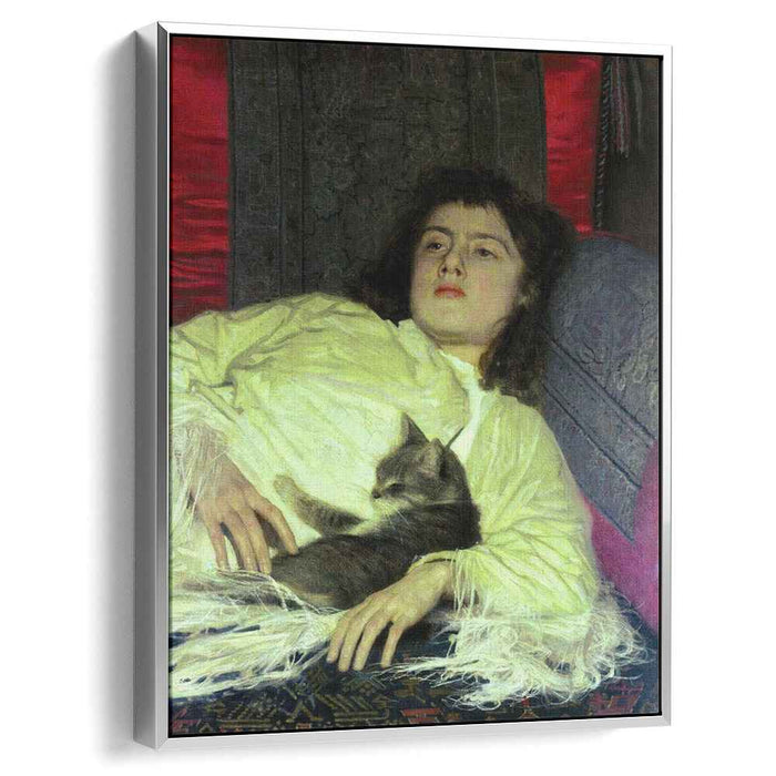 Girl with a Cat (1882) by Ivan Kramskoy