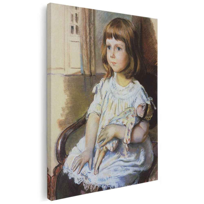 Girl with a Doll (1921) by Zinaida Serebriakova