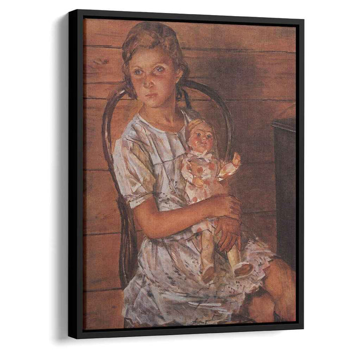 Girl with a Doll (1937) by Kuzma Petrov-Vodkin