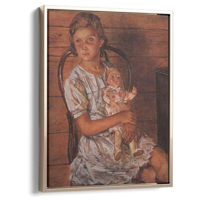 Girl with a Doll (1937) by Kuzma Petrov-Vodkin