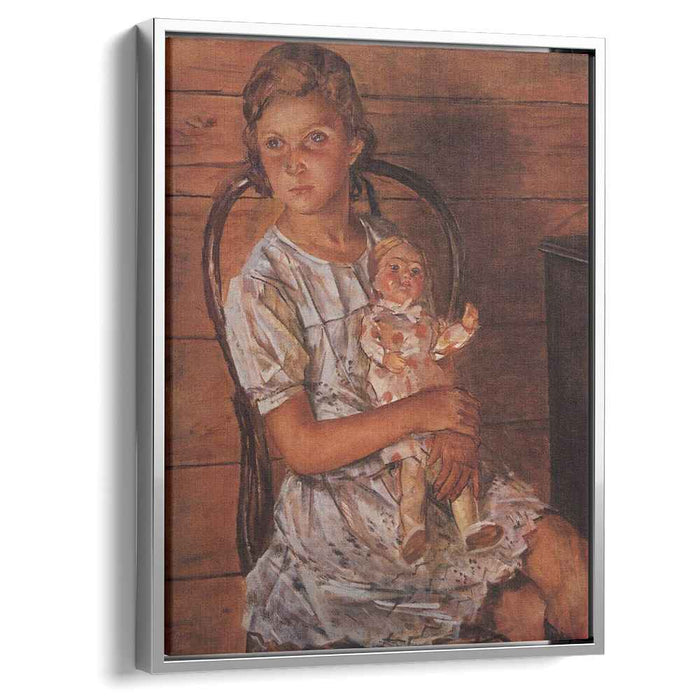 Girl with a Doll (1937) by Kuzma Petrov-Vodkin