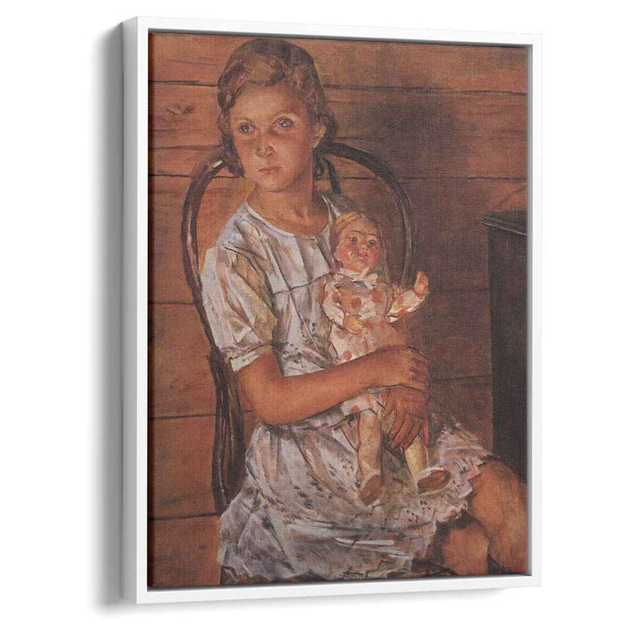 Girl with a Doll (1937) by Kuzma Petrov-Vodkin