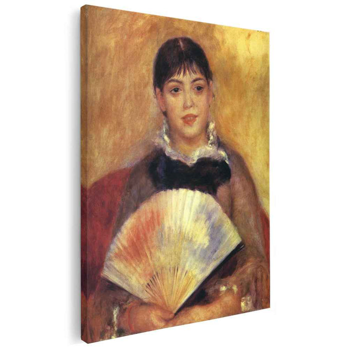 Girl with a Fan ( Alphonsine Fournaise) (1880) by Pierre-Auguste Renoir