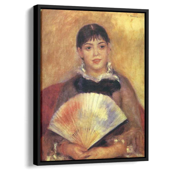 Girl with a Fan ( Alphonsine Fournaise) (1880) by Pierre-Auguste Renoir