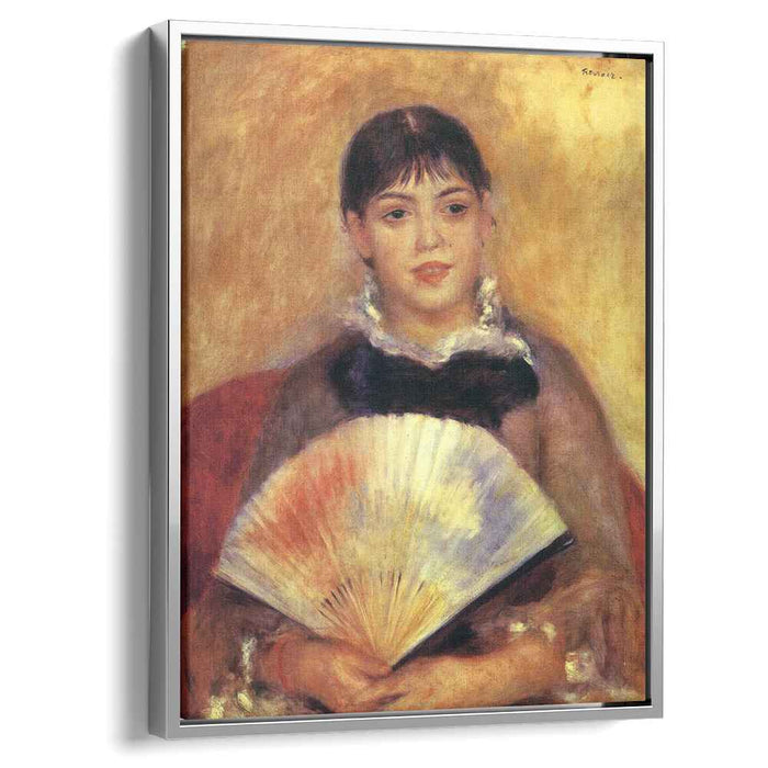 Girl with a Fan ( Alphonsine Fournaise) (1880) by Pierre-Auguste Renoir