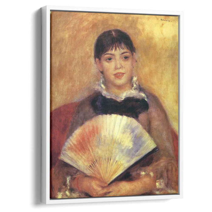 Girl with a Fan ( Alphonsine Fournaise) (1880) by Pierre-Auguste Renoir
