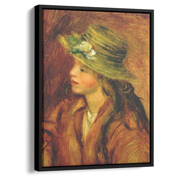 Girl with a straw hat (1908) by Pierre-Auguste Renoir