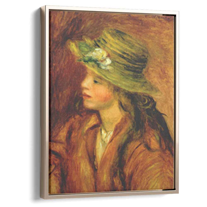 Girl with a straw hat (1908) by Pierre-Auguste Renoir
