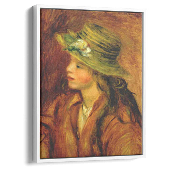 Girl with a straw hat (1908) by Pierre-Auguste Renoir