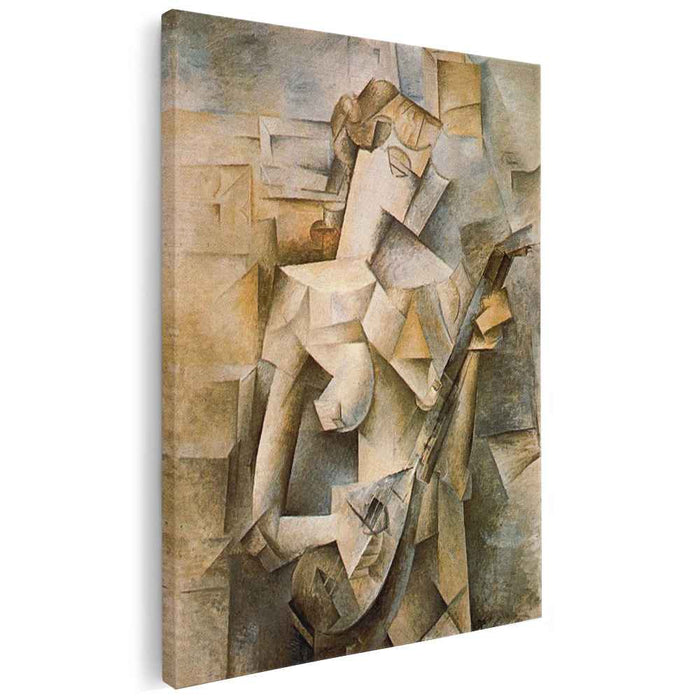 Girl with mandolin (Fanny Tellier) (1910) by Pablo Picasso