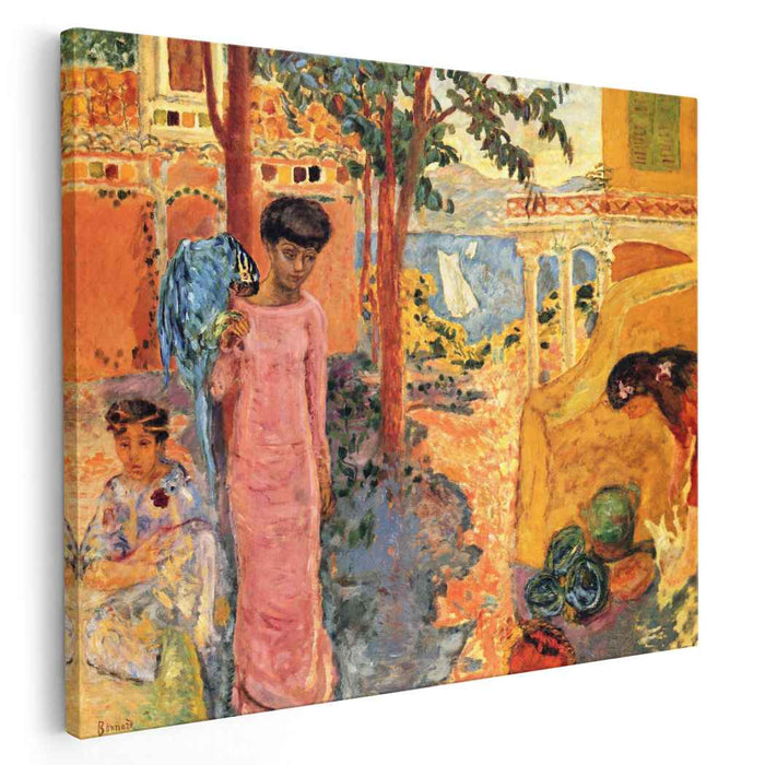 Girl with Parrot (1910) by Pierre Bonnard