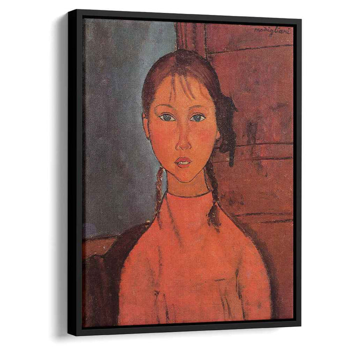 Girl with Pigtails (1918) by Amedeo Modigliani