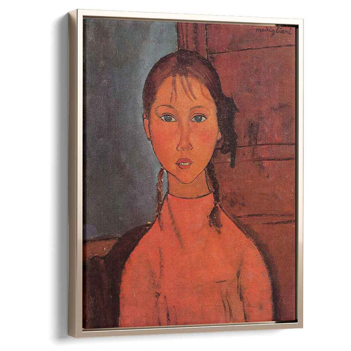 Girl with Pigtails (1918) by Amedeo Modigliani