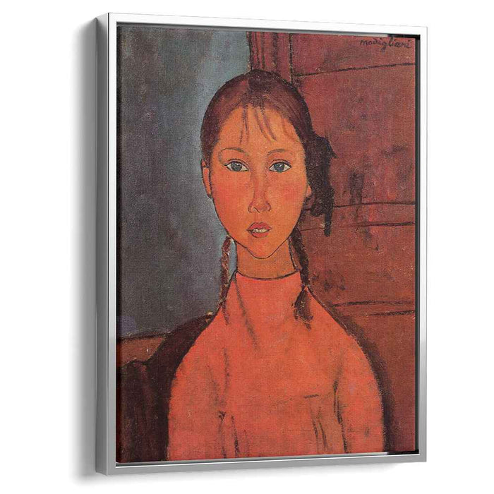 Girl with Pigtails (1918) by Amedeo Modigliani