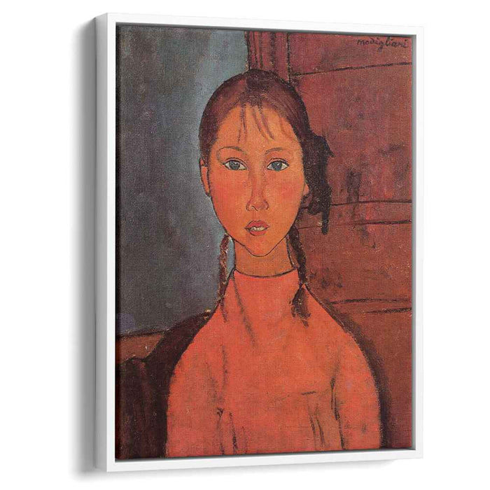 Girl with Pigtails (1918) by Amedeo Modigliani