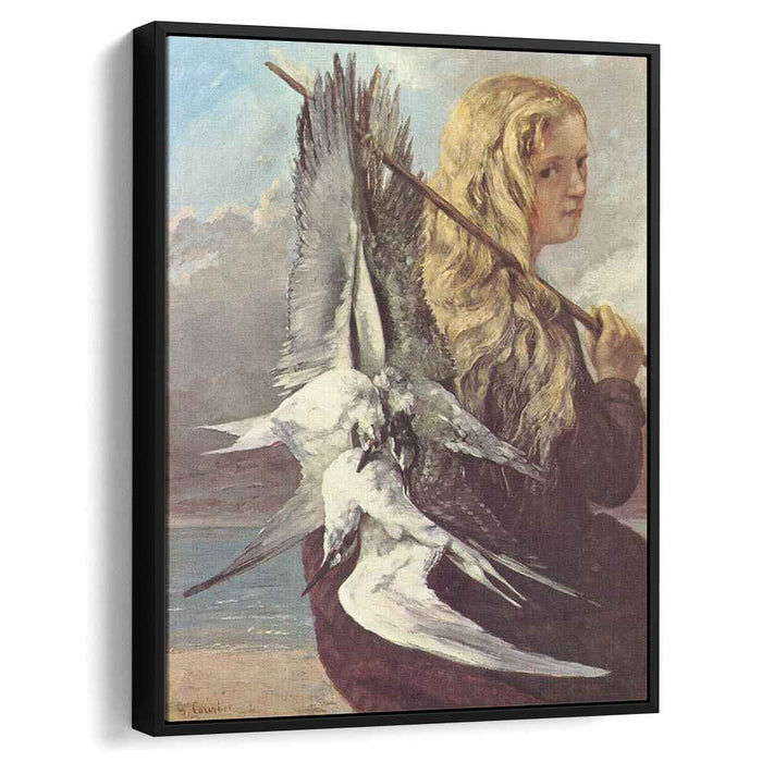 Girl with Seagulls,Trouville by Gustave Courbet