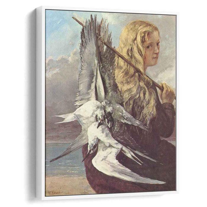 Girl with Seagulls,Trouville by Gustave Courbet