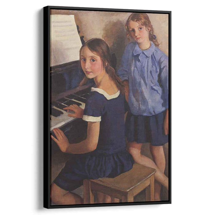 Girls at the piano (1922) by Zinaida Serebriakova