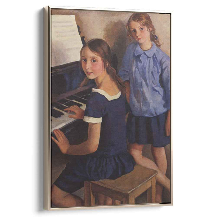 Girls at the piano (1922) by Zinaida Serebriakova