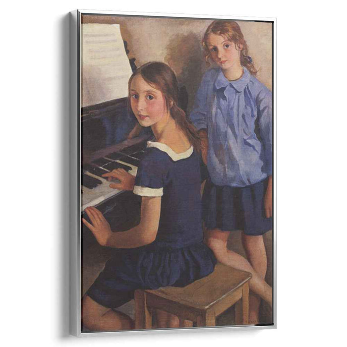 Girls at the piano (1922) by Zinaida Serebriakova