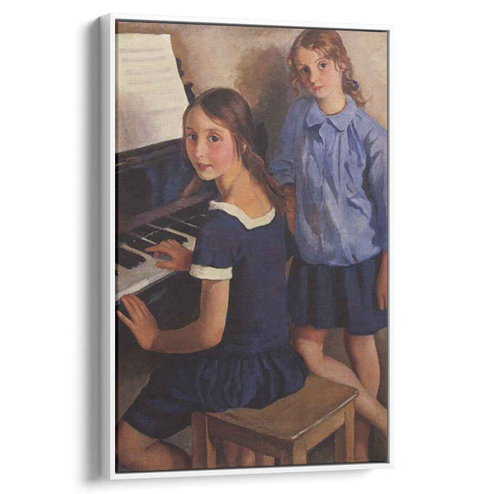 Girls at the piano (1922) by Zinaida Serebriakova