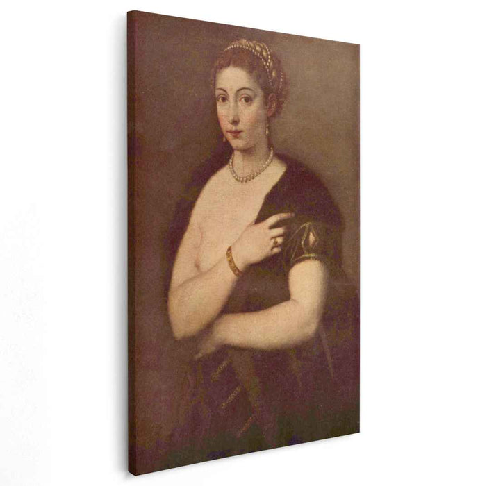 Girls in Furs (Portrait of a woman) (1537) by Titian