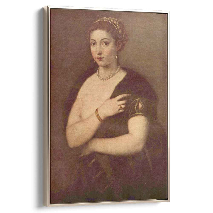 Girls in Furs (Portrait of a woman) (1537) by Titian