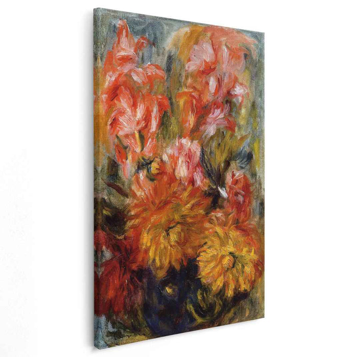 Gladiolas in a Blue Vase by Pierre-Auguste Renoir