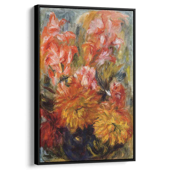 Gladiolas in a Blue Vase by Pierre-Auguste Renoir