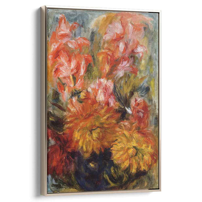 Gladiolas in a Blue Vase by Pierre-Auguste Renoir