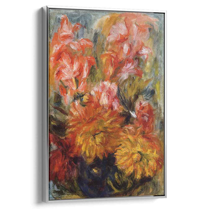 Gladiolas in a Blue Vase by Pierre-Auguste Renoir