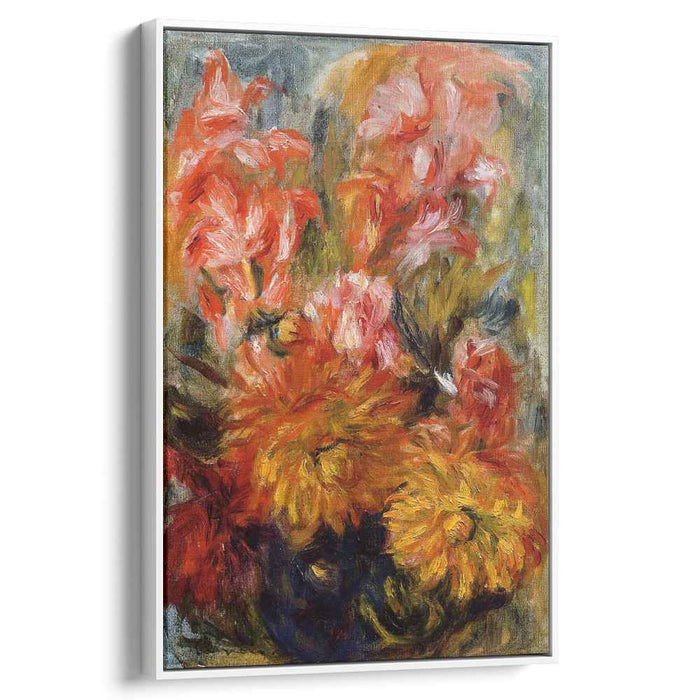 Gladiolas in a Blue Vase by Pierre-Auguste Renoir